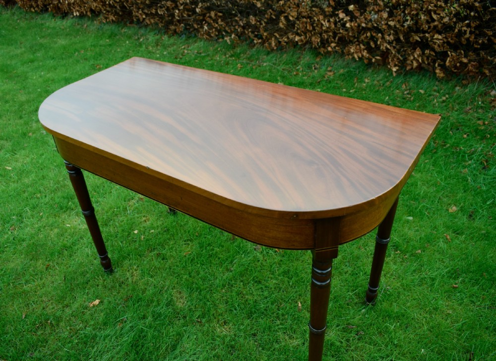 Regency Mahogany Inlaid Console Table View X