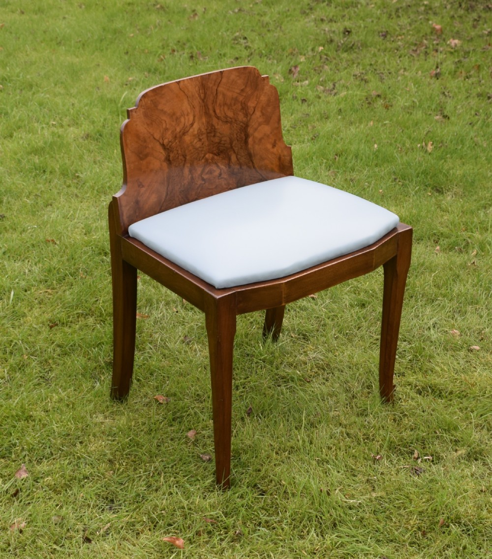 Art Deco Walnut Stool View VI