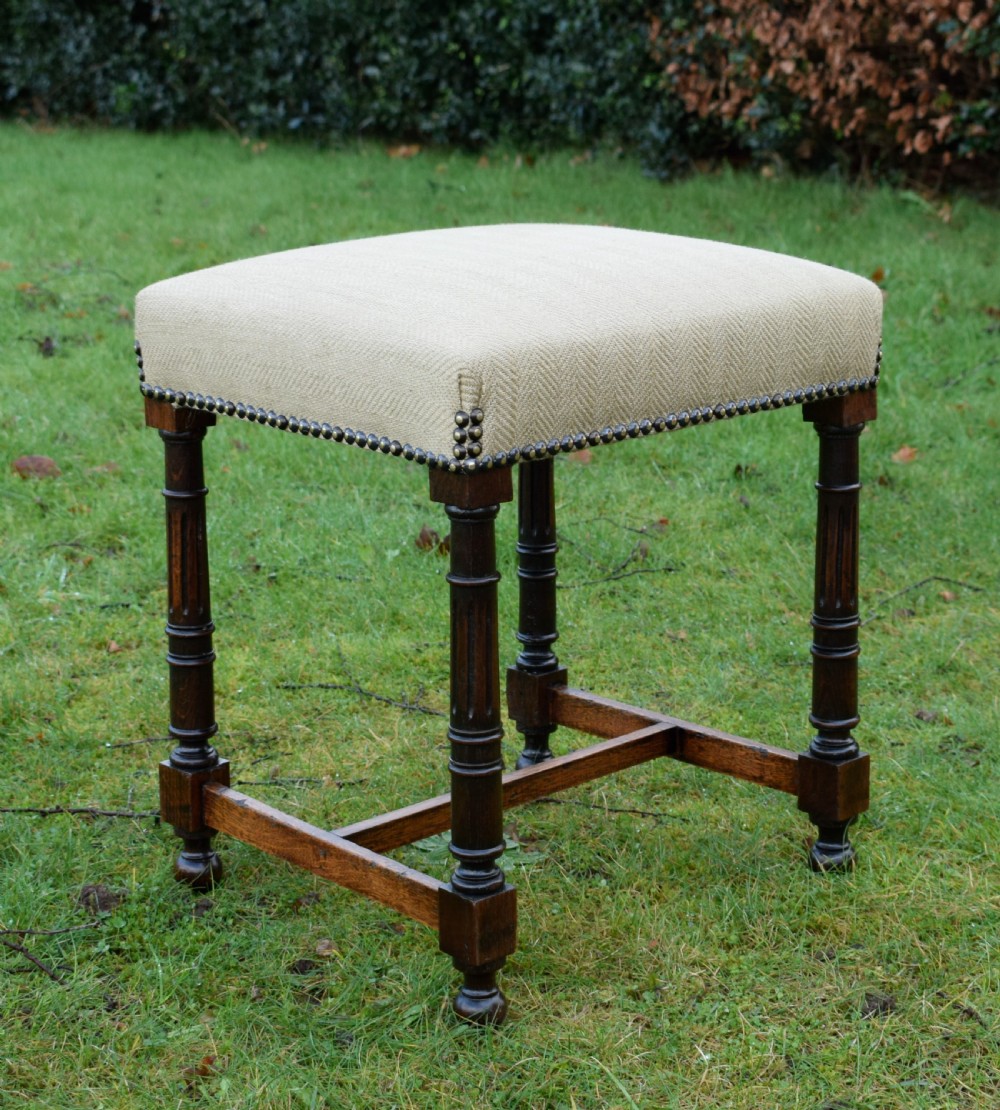 French Upholstered Stool