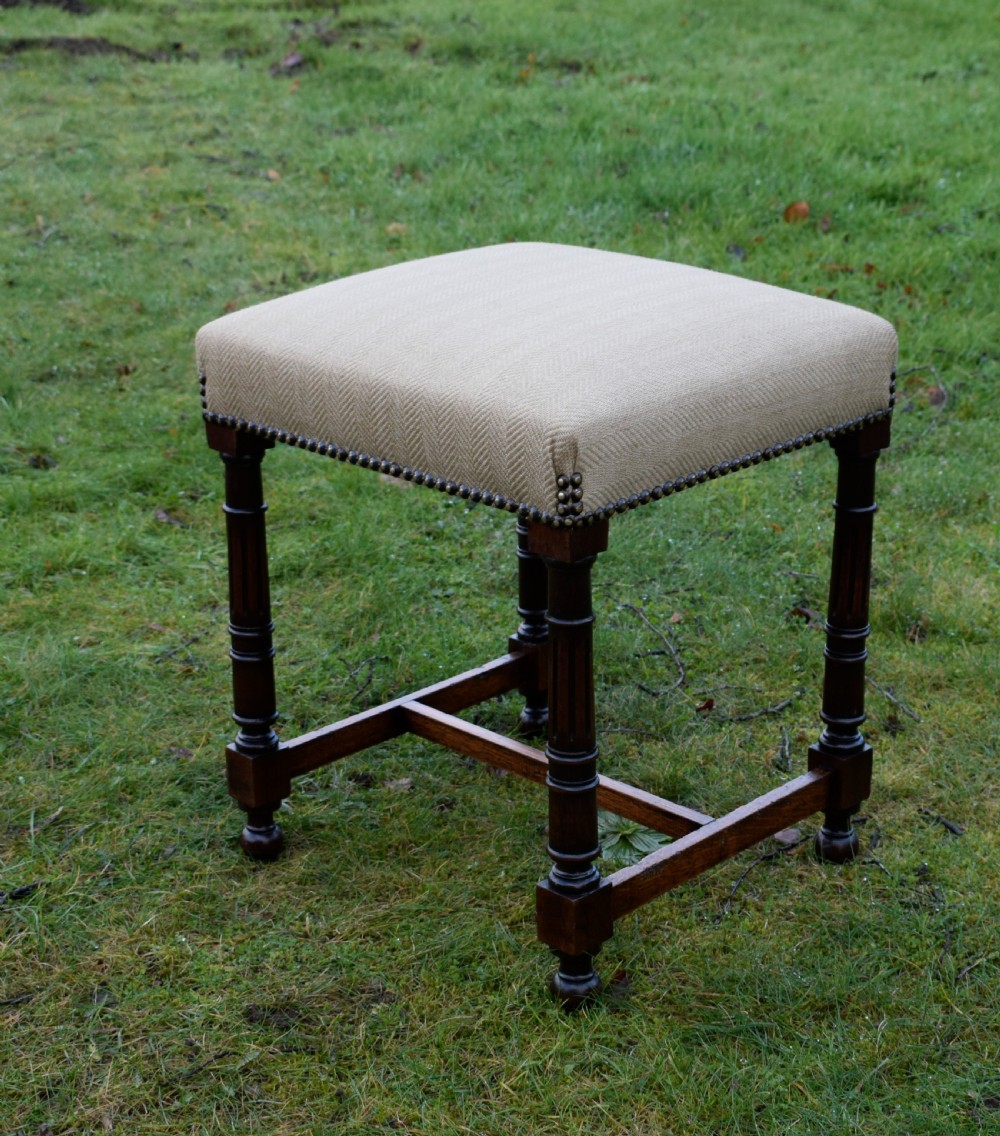French Upholstered Stool View III