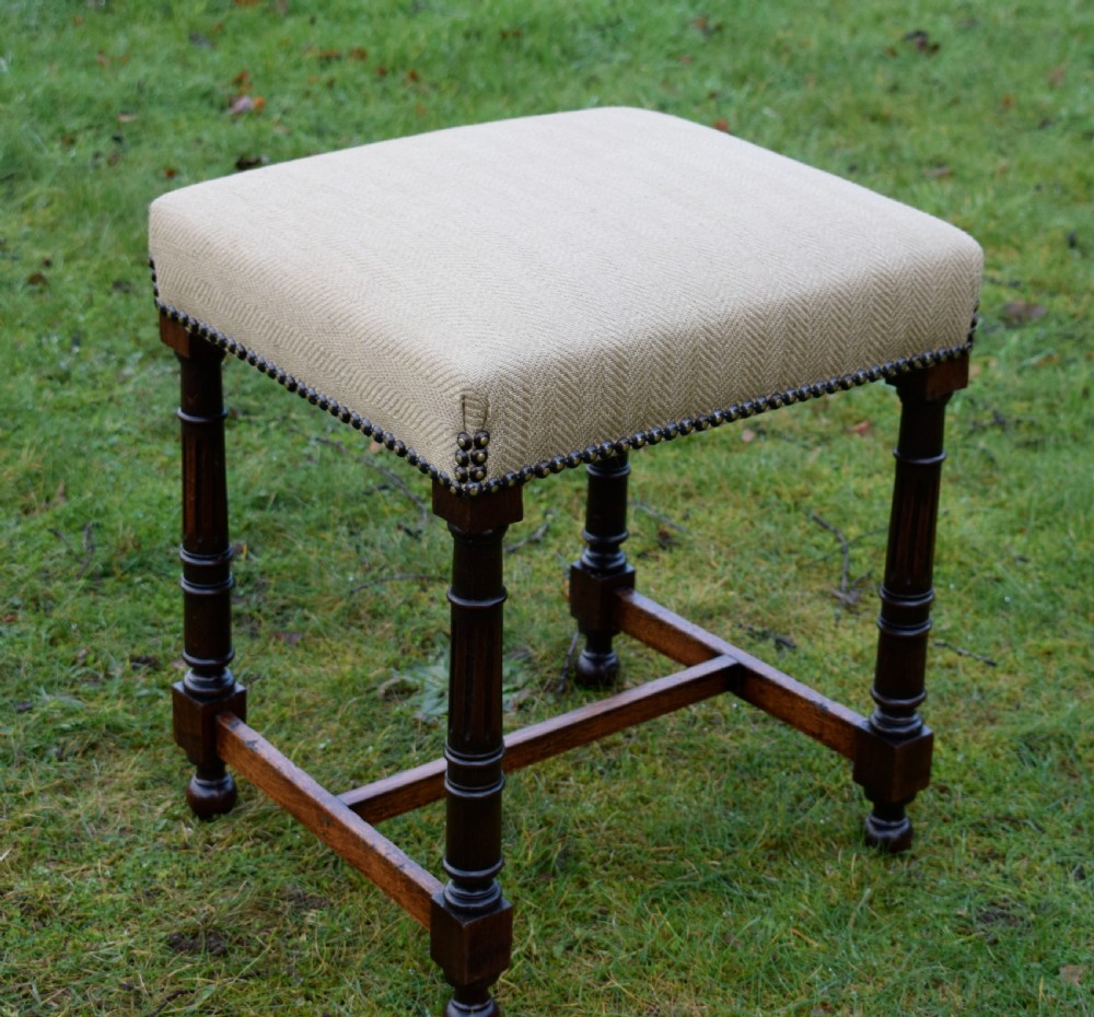 French Upholstered Stool View VI
