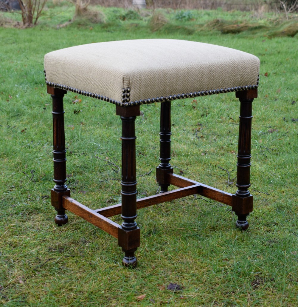 French Upholstered Stool View VII