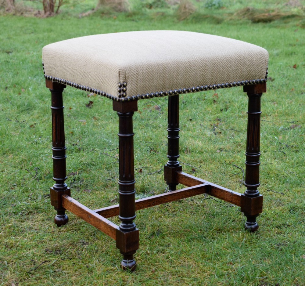 French Upholstered Stool View VIII