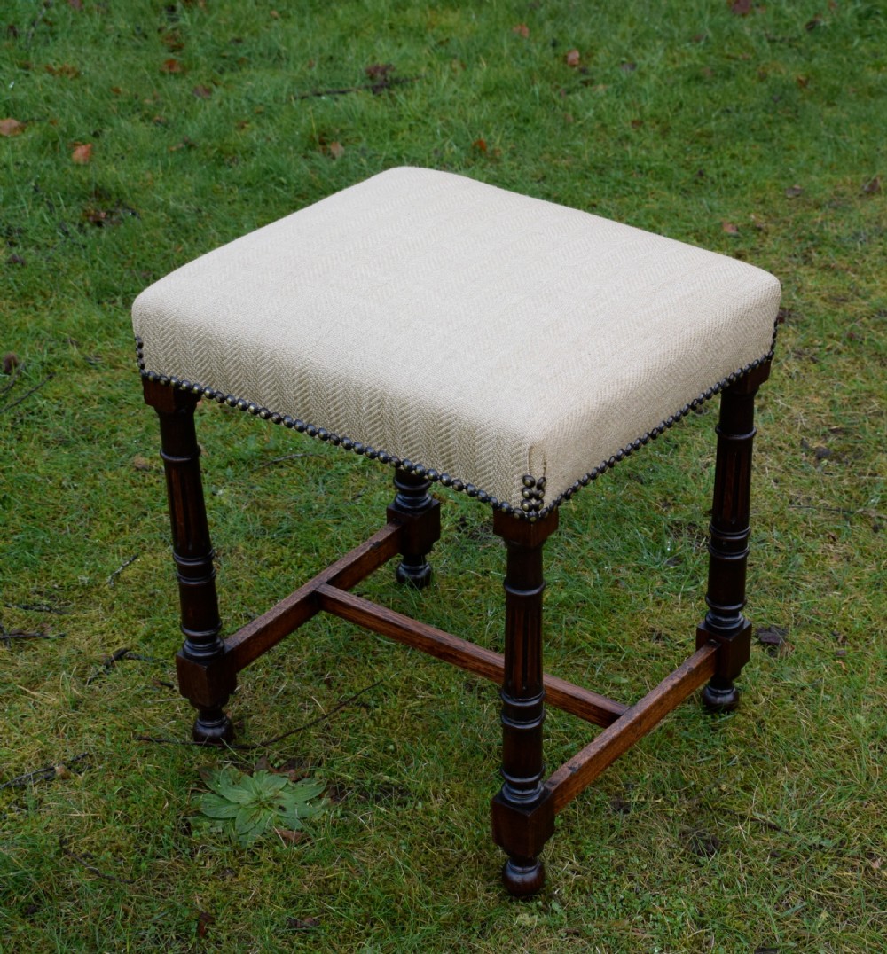 French Upholstered Stool View IX