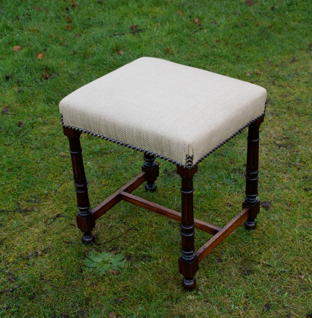 French Upholstered Stool View XI