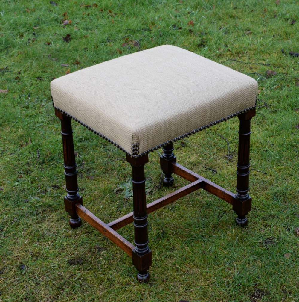 French Upholstered Stool View XII