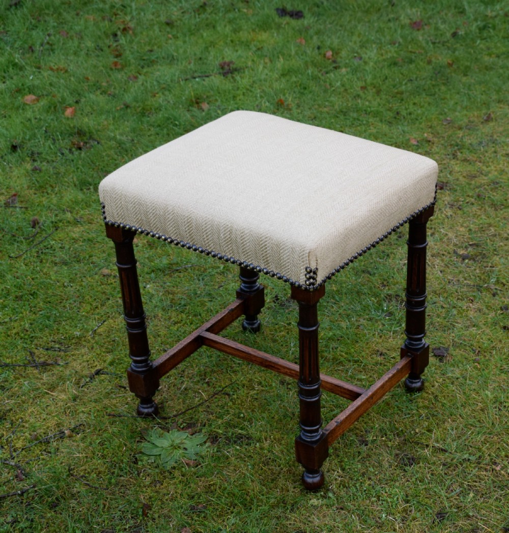 French Upholstered Stool View XIII