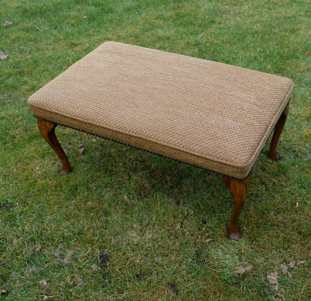 Early 20th Century Upholstered Center Stool