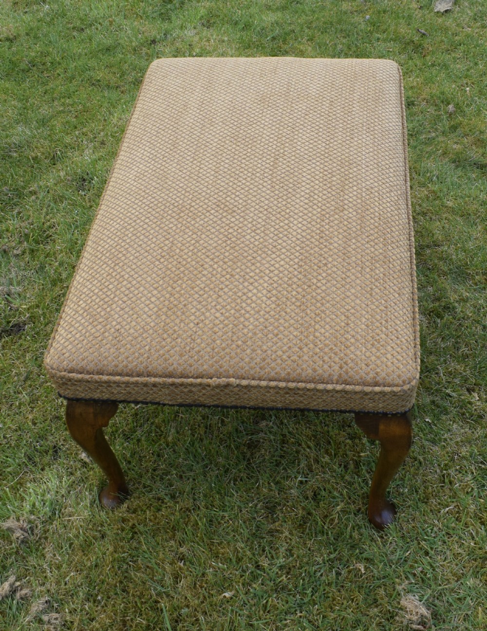 Early 20th Century Upholstered Center Stool View IX