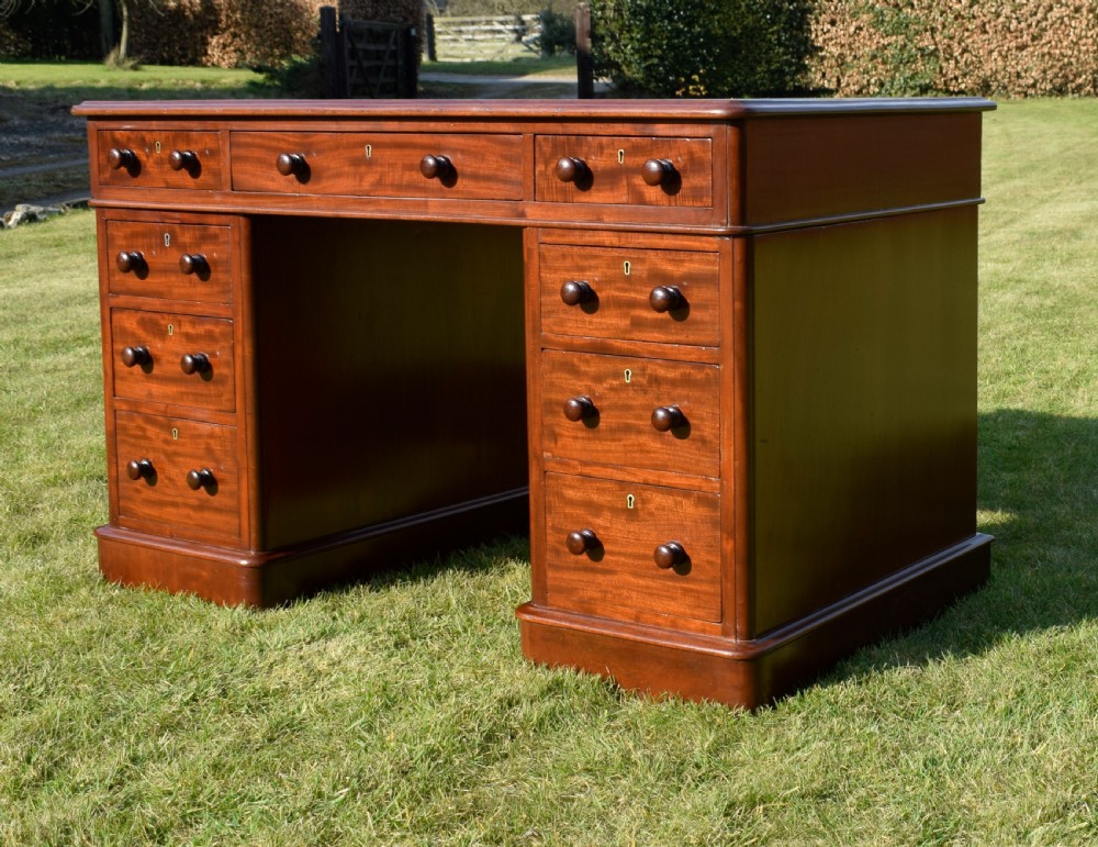 Victorian Pedestal Desk View VI