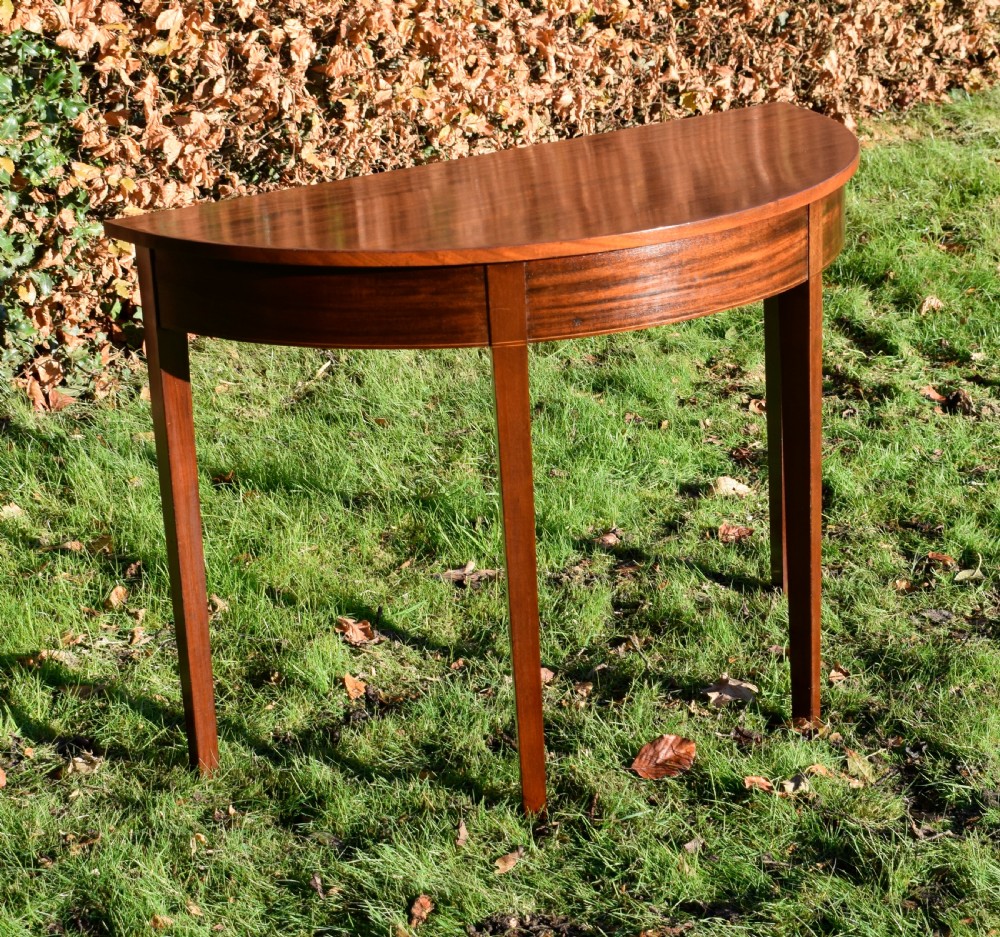 Georgian Inlaid Demi-Lune Console Table View III