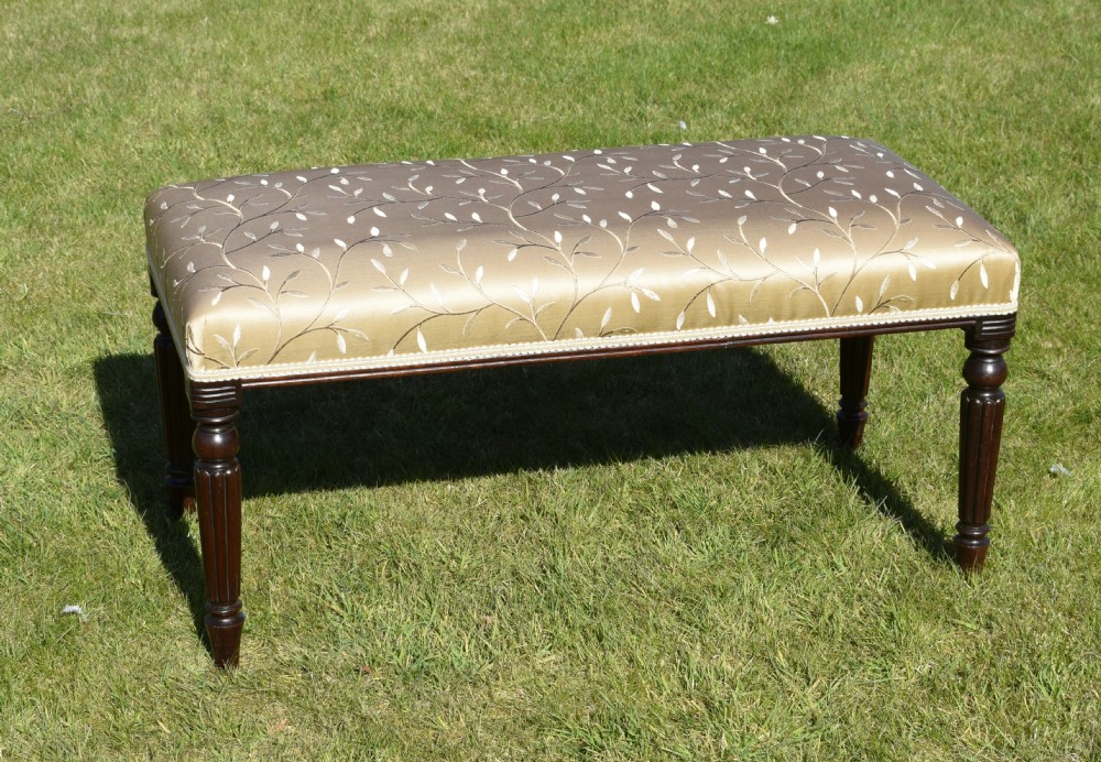 Large Upholstered Centre Stool / Duet Stool