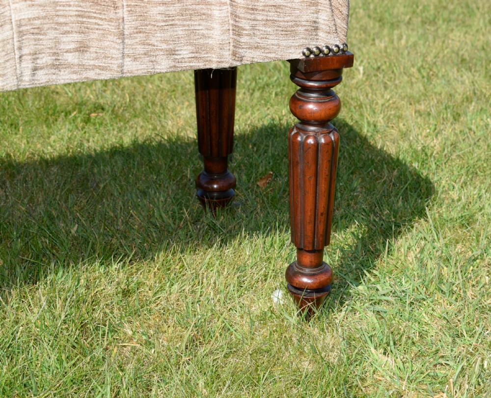Victorian Buttoned Upholstered Stool View X