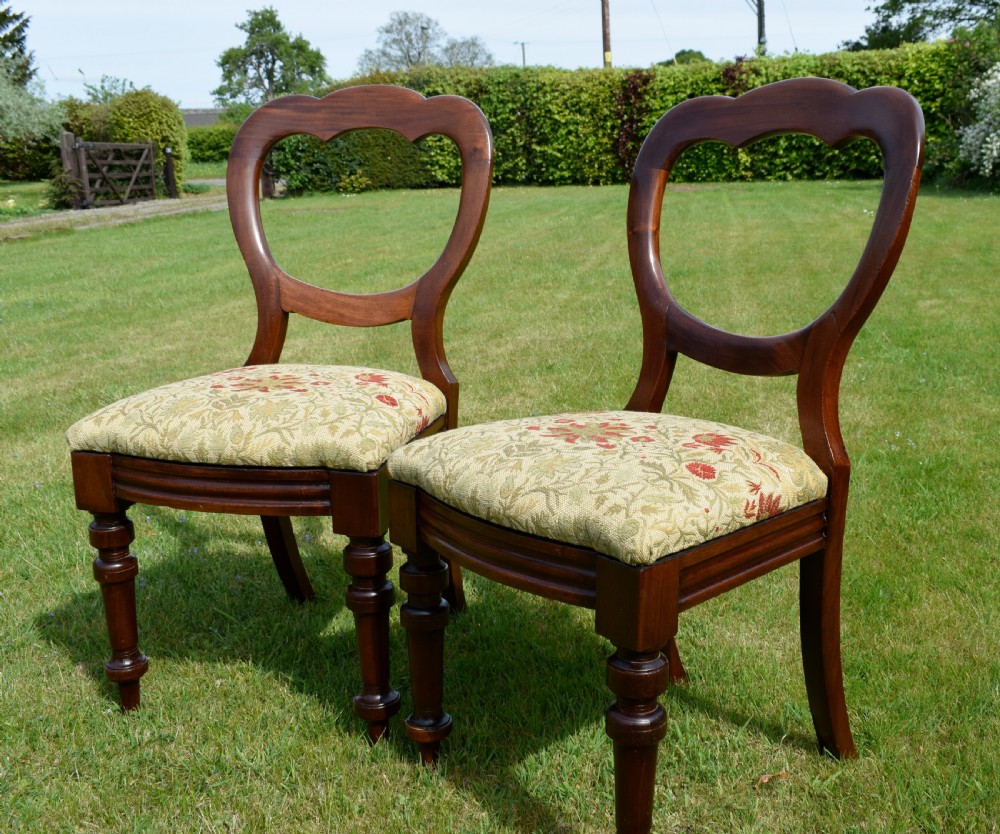 Pair of Victorian Crown Back Chairs View VI