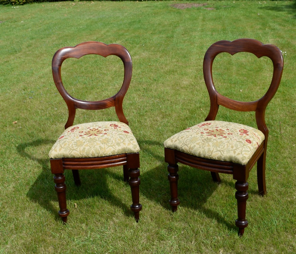 Pair of Victorian Crown Back Chairs View VII