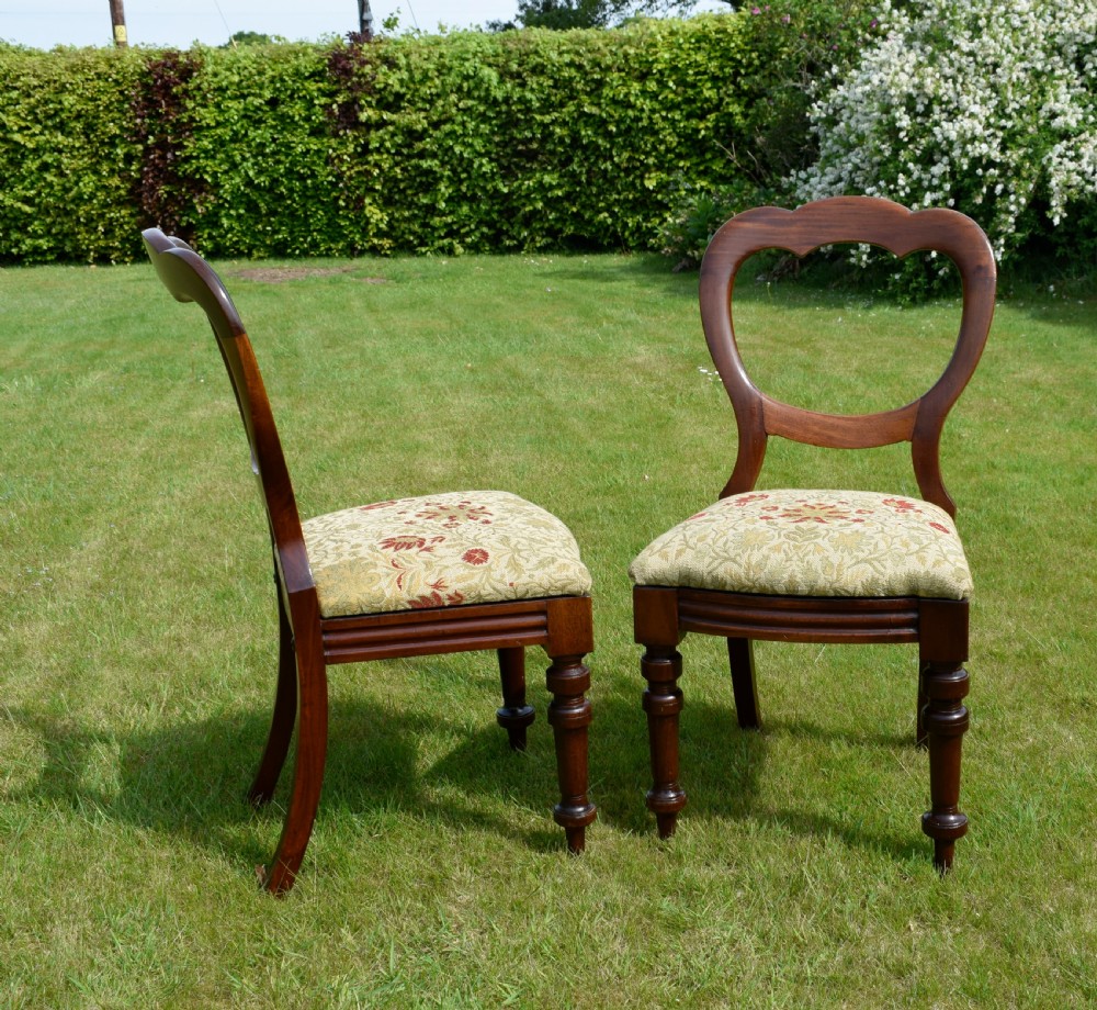 Pair of Victorian Crown Back Chairs View IX