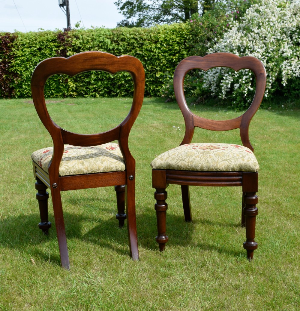 Pair of Victorian Crown Back Chairs View XI