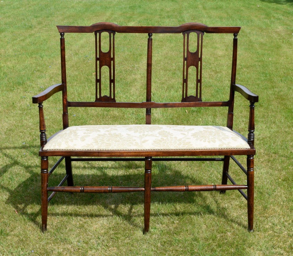 Edwardian  Settee, Couch, Window Seat View II