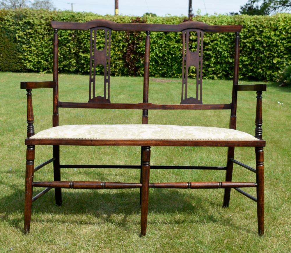 Edwardian  Settee, Couch, Window Seat View IV