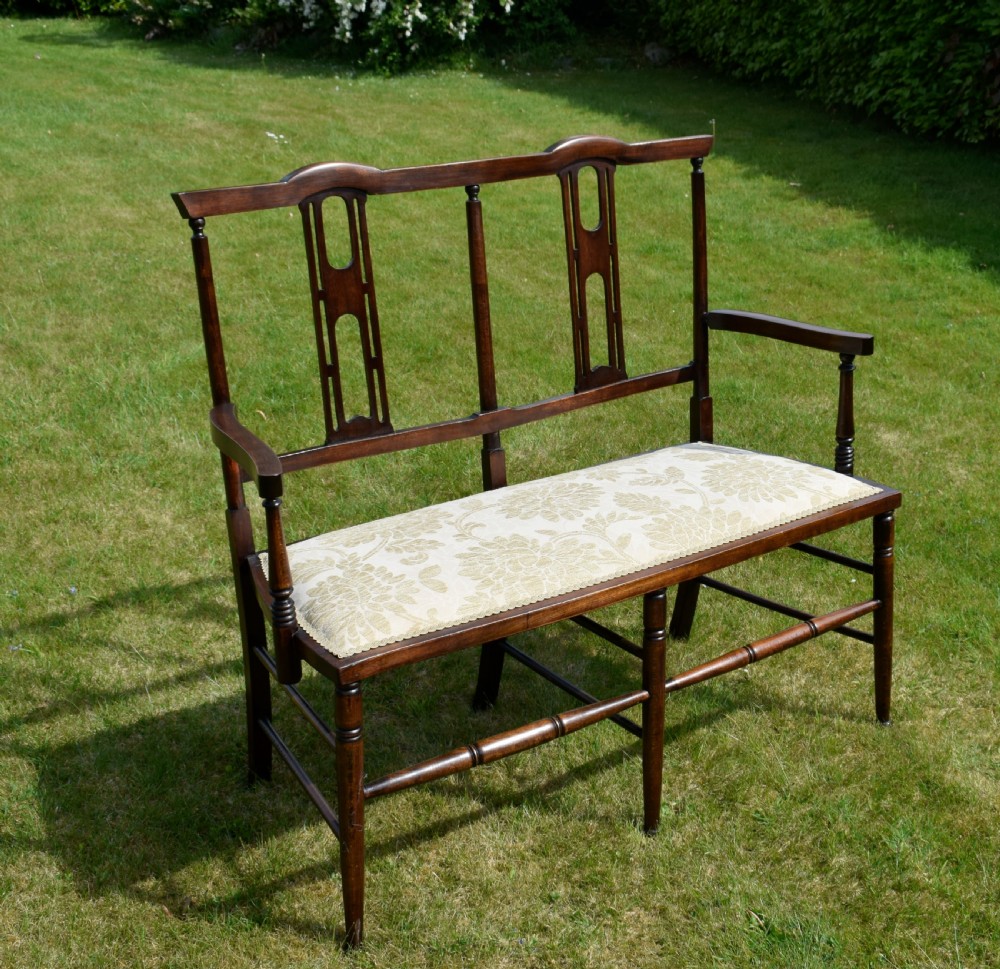 Edwardian  Settee, Couch, Window Seat View V