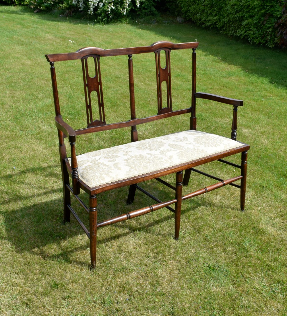 Edwardian  Settee, Couch, Window Seat View VI