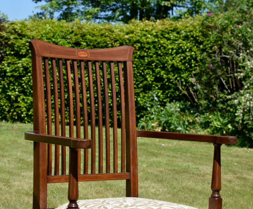 Edwardian Inlaid Armchair View V