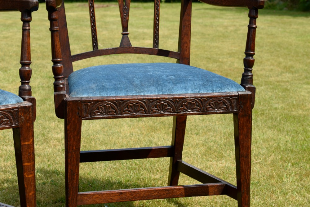 Pair of Georgian Oak Armchairs View VII