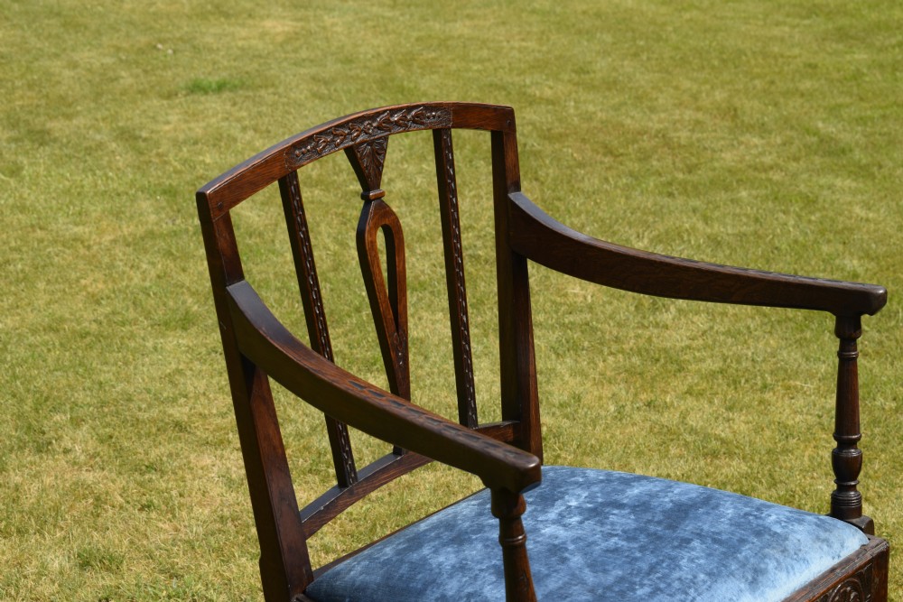 Pair of Georgian Oak Armchairs View IX