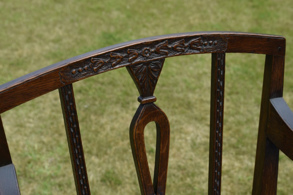Pair of Georgian Oak Armchairs View XIV