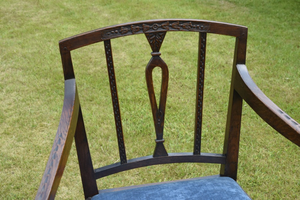 Pair of Georgian Oak Armchairs View XV