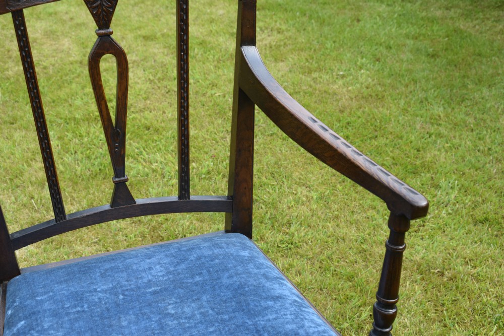 Pair of Georgian Oak Armchairs View XVI