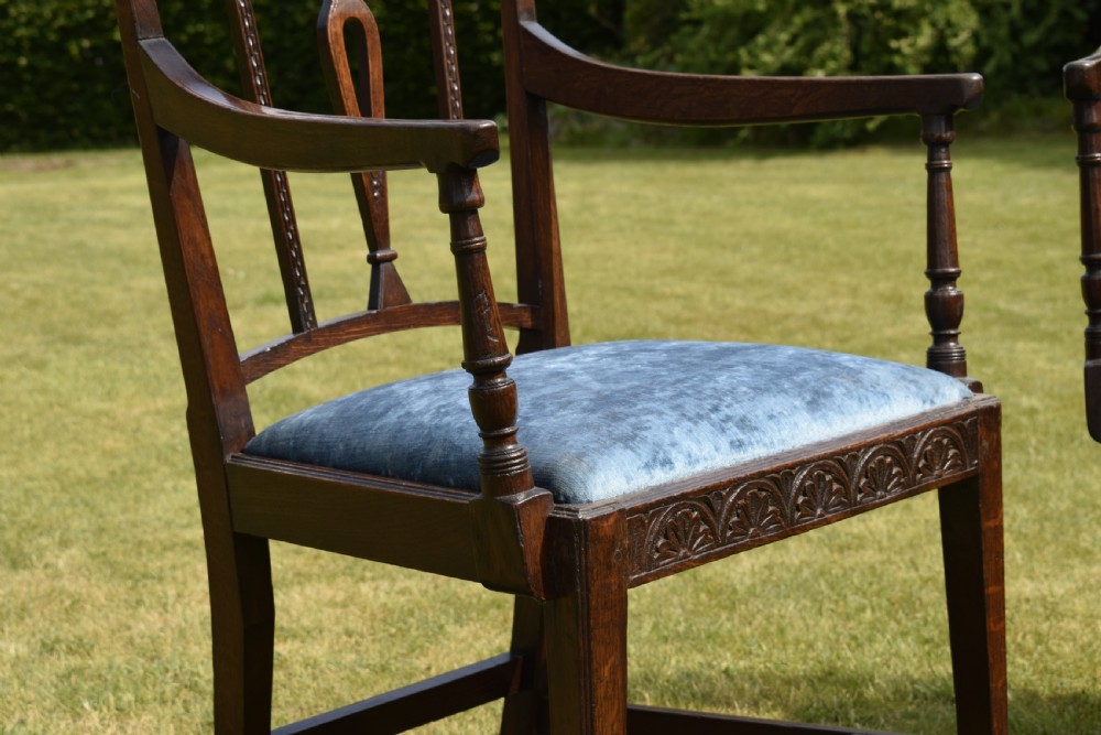 Pair of Georgian Oak Armchairs View XIX