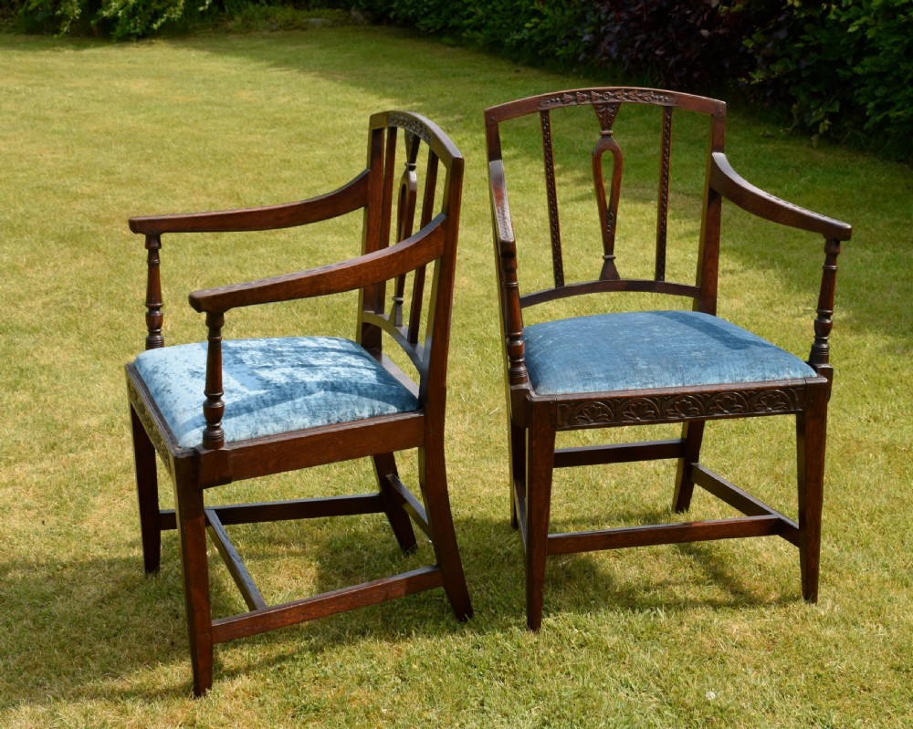 Pair of Georgian Oak Armchairs View XXII