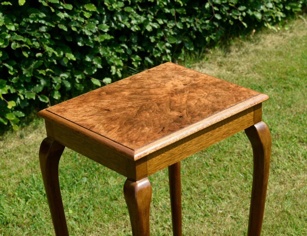 Early 20th Century Burr Walnut Lamp Table View III