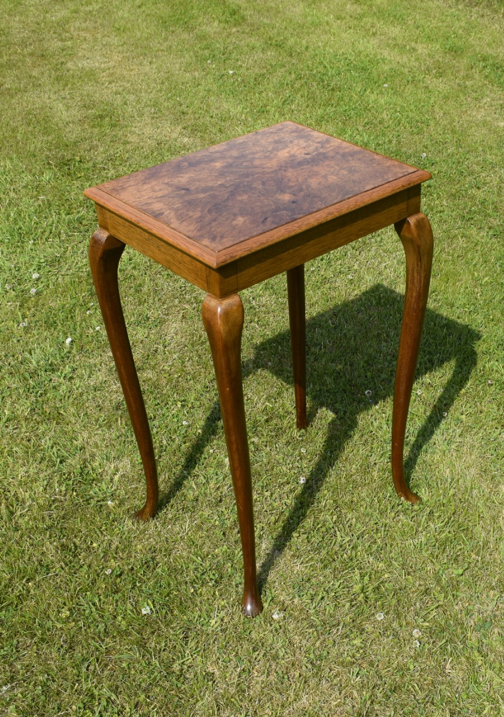 Early 20th Century Burr Walnut Lamp Table View VIII