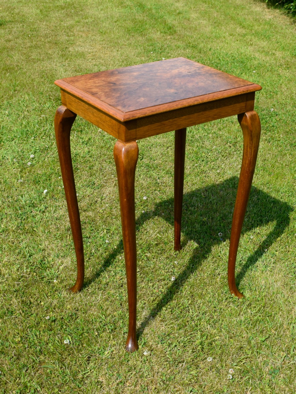 Early 20th Century Burr Walnut Lamp Table View IX