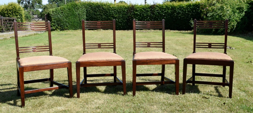 Set of 4 Aesthetic Movement Dining Chairs View VI