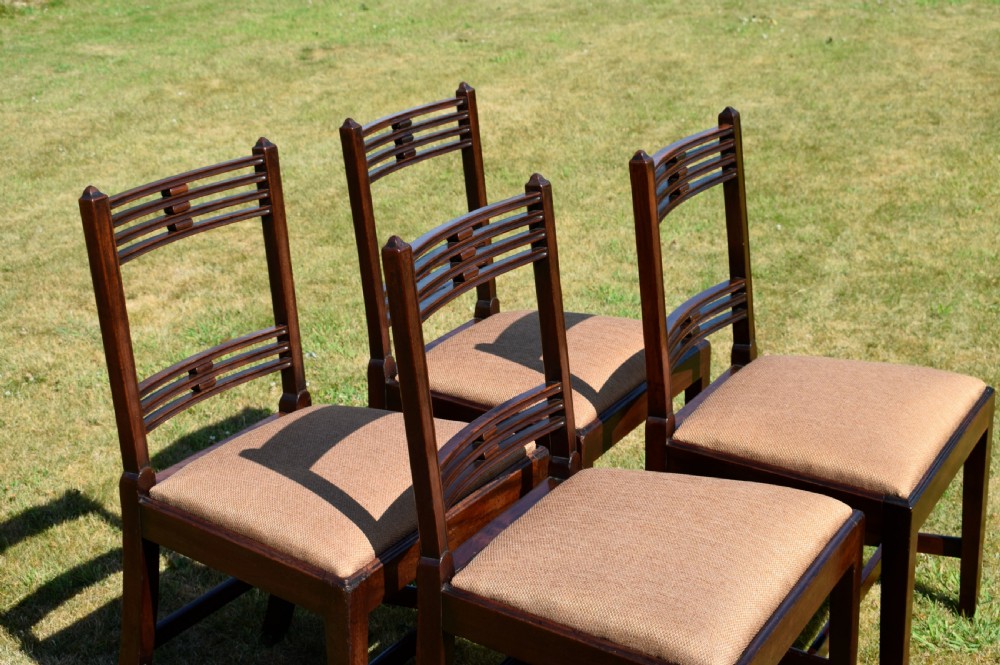 Set of 4 Aesthetic Movement Dining Chairs View XVII
