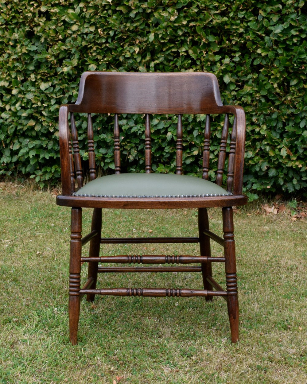 Early 20th Century Oak Desk Chair / Captain's Chair View XV