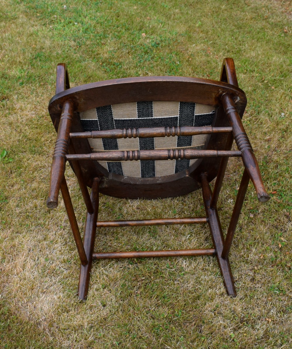 Early 20th Century Oak Desk Chair / Captain's Chair View XVIII