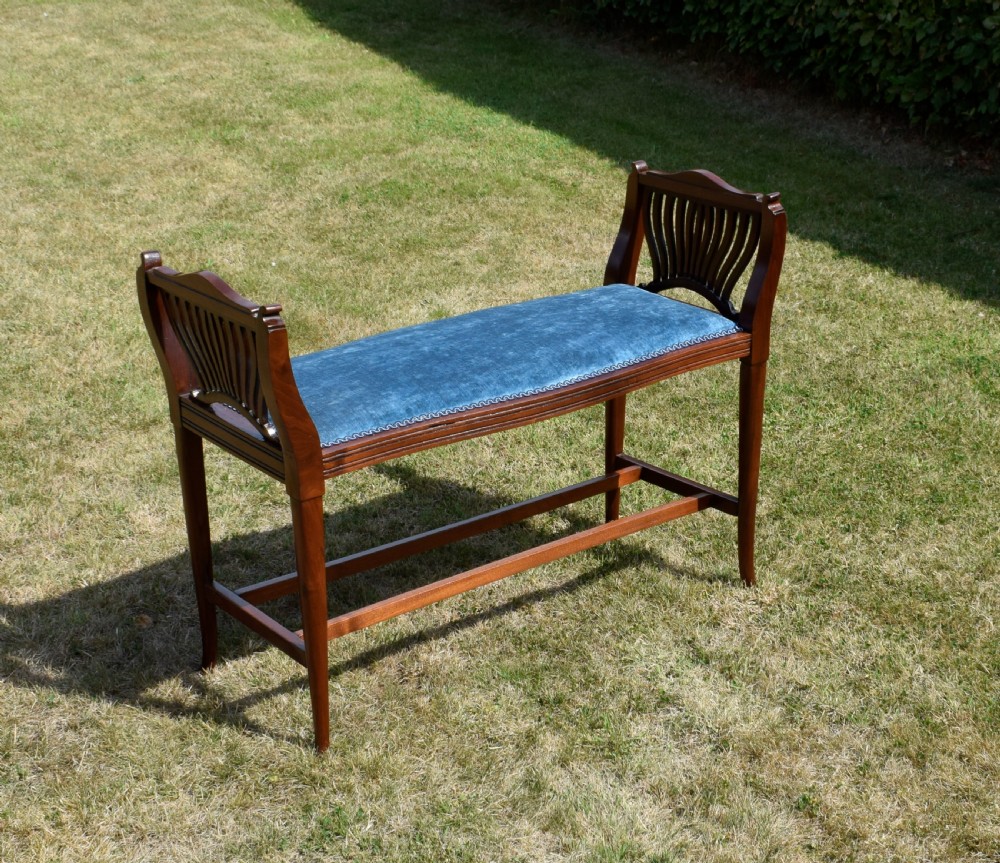 Late Victorian Walnut Window Seat View II
