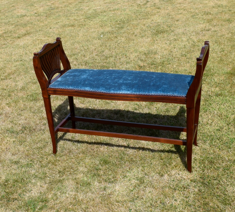 Late Victorian Walnut Window Seat View VI