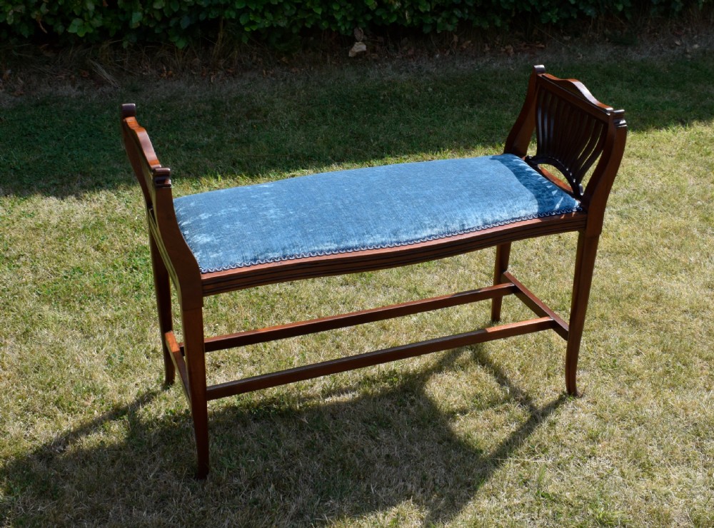 Late Victorian Walnut Window Seat View IX