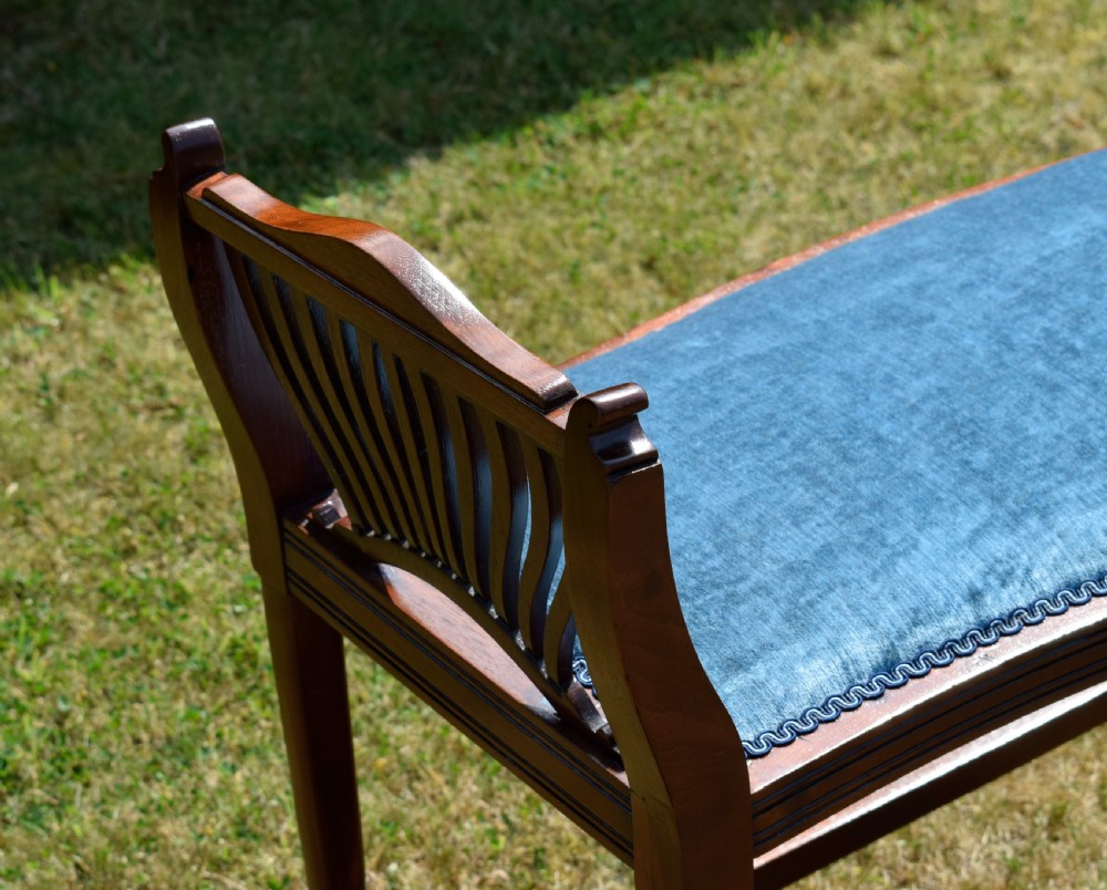 Late Victorian Walnut Window Seat View XI