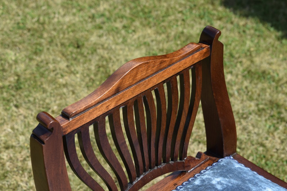 Late Victorian Walnut Window Seat View XII