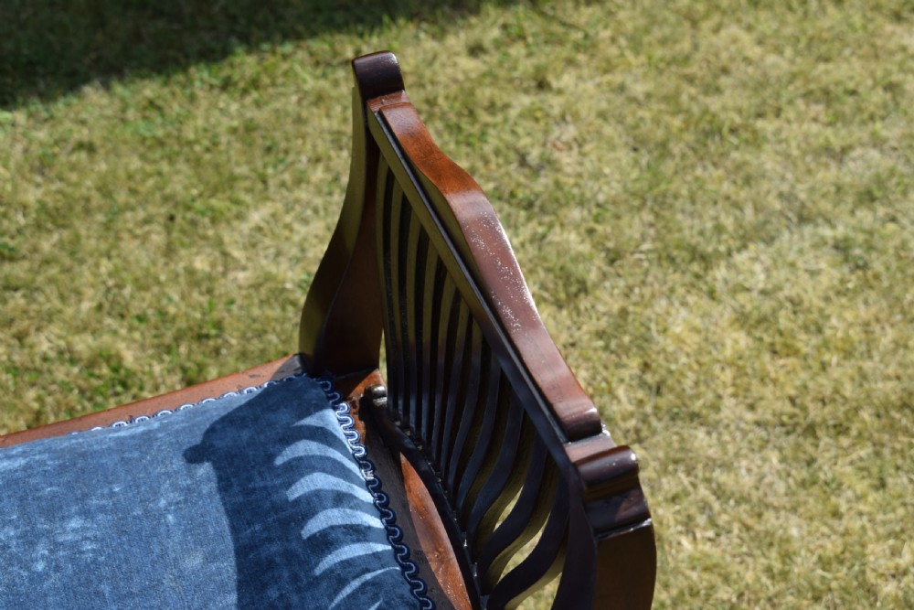 Late Victorian Walnut Window Seat View XIII