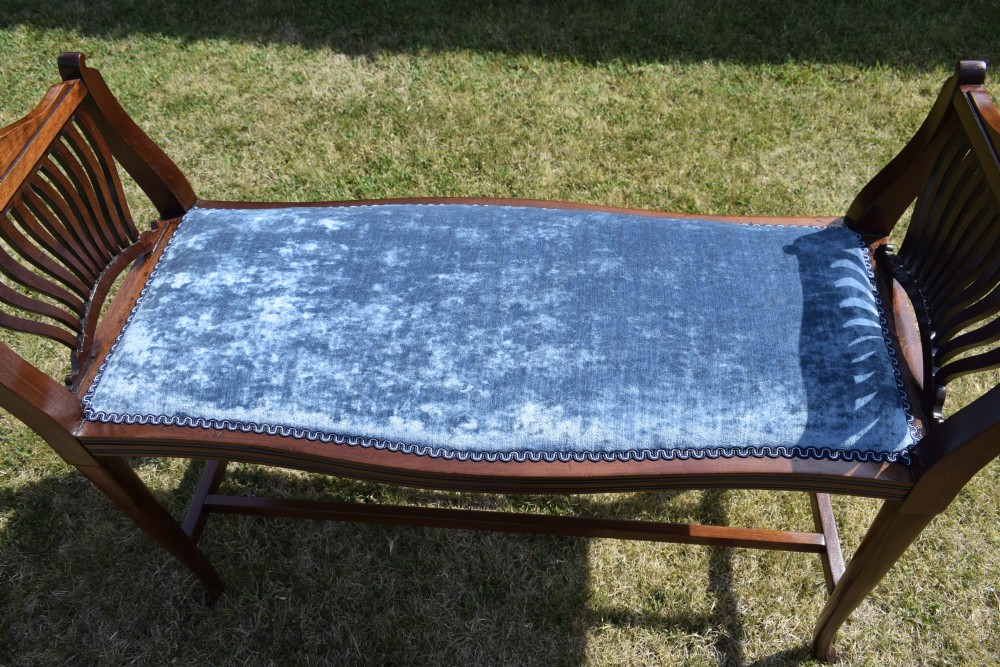 Late Victorian Walnut Window Seat View XV