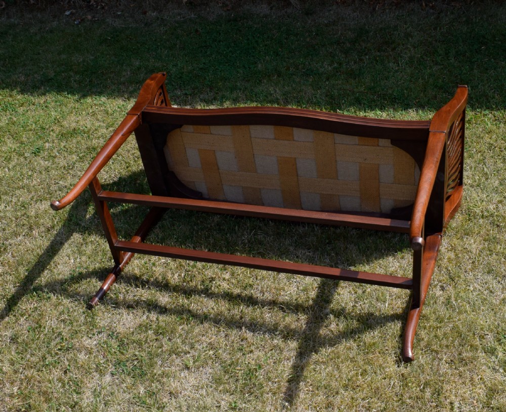 Late Victorian Walnut Window Seat View XVI