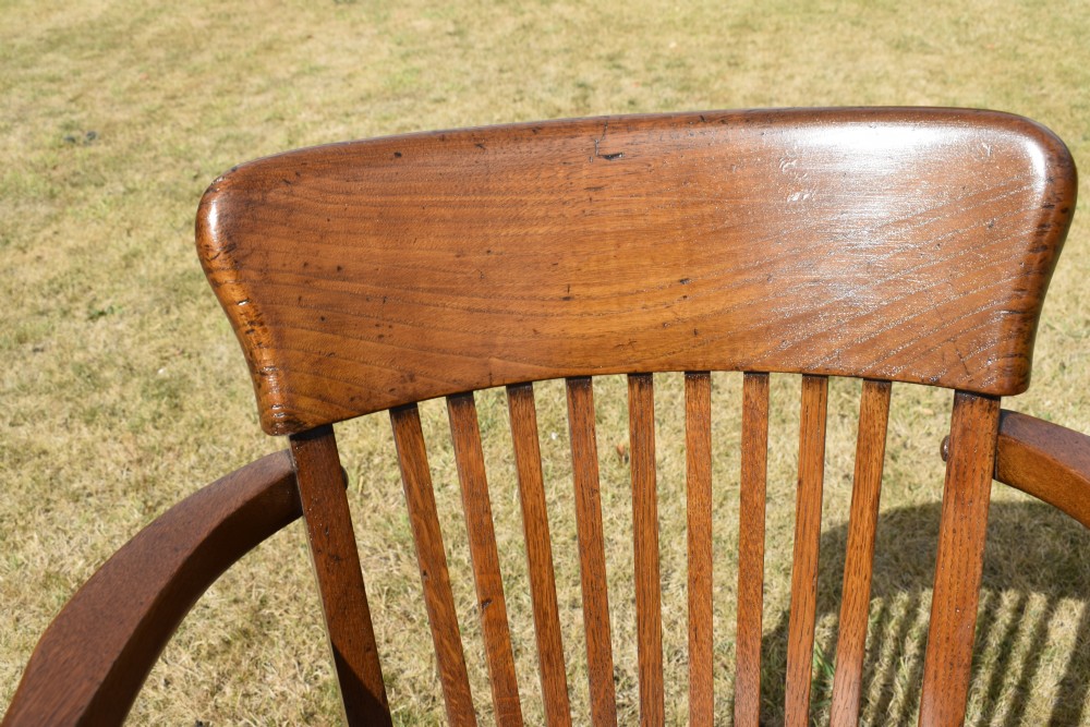 Edwardian Oak Swivel Desk Chair View IX
