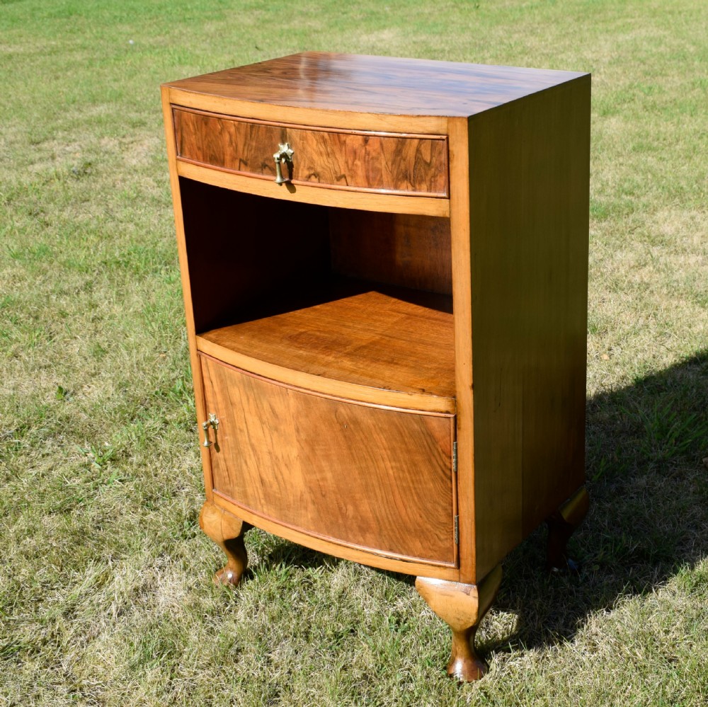 Early 20th Century Walnut Bedside Cabinet View XV